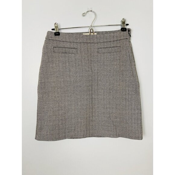 Talbots Dresses & Skirts - Talbots Size 4P Knee Length Black White Skirt, Cotton Blend Herringbone Career